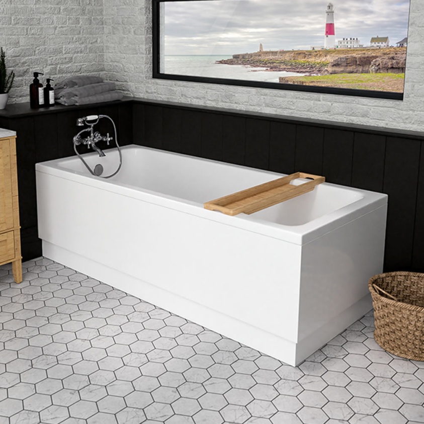 Eastbrook Beaufort Portland 1700 x 900mm Single Ended Bath - Image 1